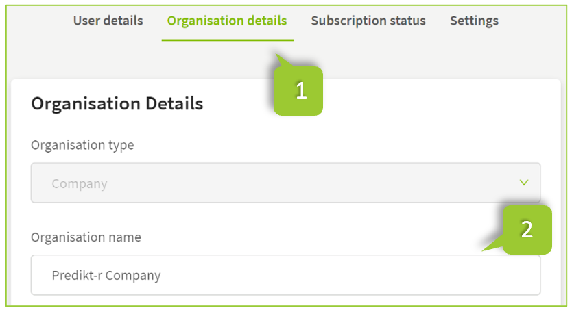 Organisational Details