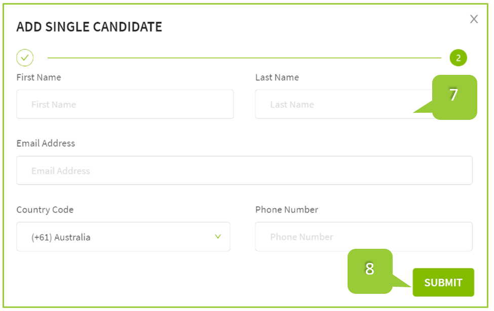 Add Single Candidate